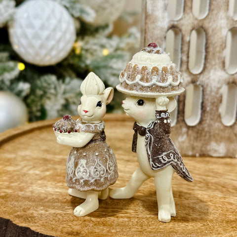 Set of 2 Gingerbread Mice for Just Jill