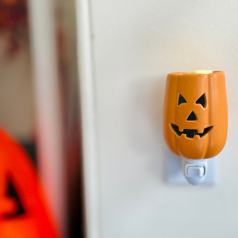 Candle Warmers Jack O’ Lantern Pluggable Fragrance Warmer w/ Just Jill Wax Melts