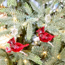 Load image into Gallery viewer, Holiday Snowflake Cardinal Ornaments Set of 2 for Just Jill
