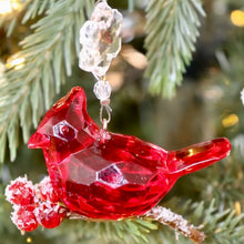 Load image into Gallery viewer, Holiday Snowflake Cardinal Ornaments Set of 2 for Just Jill
