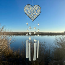 Load image into Gallery viewer, Sea Glass Heart Wind Chime for Just Jill
