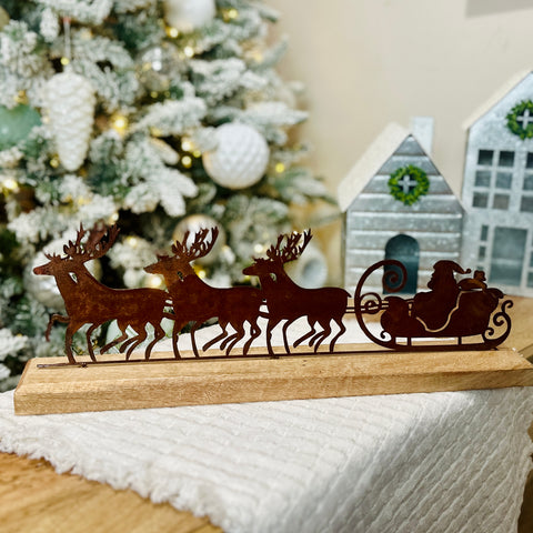 Santa in Sleigh Tabletop Figurine for Just Jill