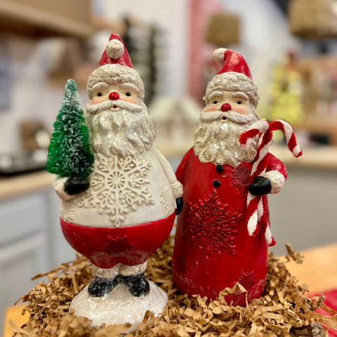 Frosty Santa Set of 2 Figurines for Just Jill