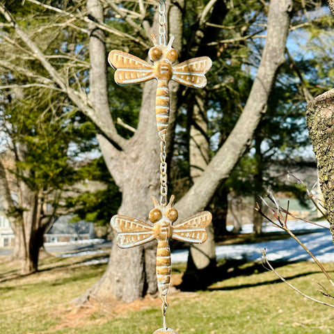 Hanging Patina Dragonfly Garden Windchime Bell For Just Jill