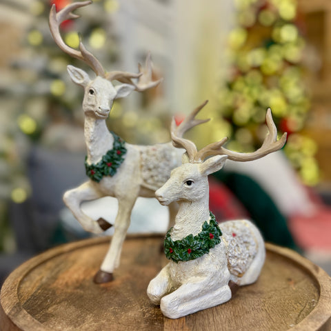 Set of 2 Winter Wonderland Deer for Just Jill