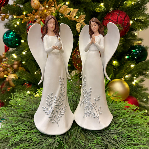 Set of 2 Winter White Angels for Just Jill