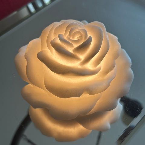 Indoor/Outdoor Illuminated Sandstone Rose With Timer