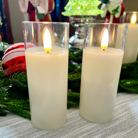 Set of 2 5" Petite Ivory Pillar Candles for Just Jill