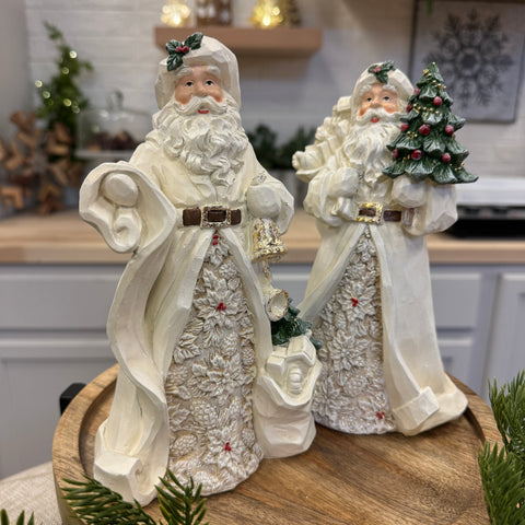 Set of 2 Winter Wonderland Santas for Just Jill