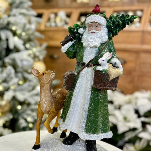 Santa with Deer and Tree for Just Jill