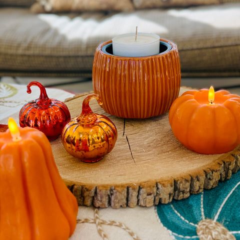 Candle Warmers Harvest Crock Pumpkin w/ Just Jill Wax Melts