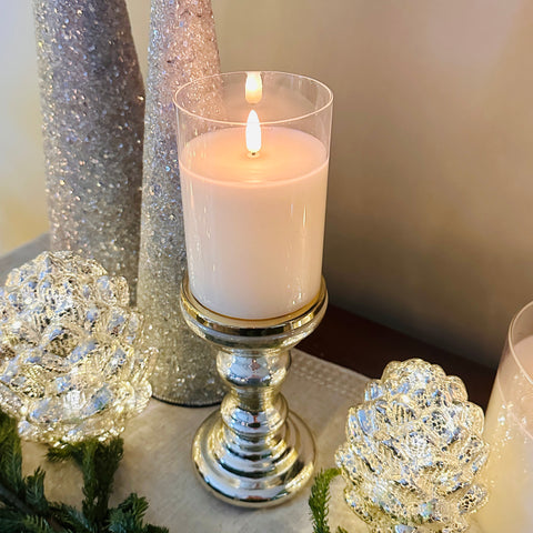 3.5" x 5" Flameless Ivory Pillar Candle for Just Jill