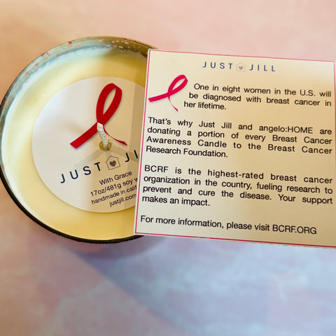 Just Jill Limited-Edition Breast Cancer Awareness Mercury Glass Candle