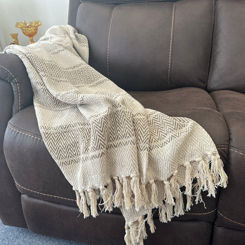 100% Cotton Woven Throw for Just Jill