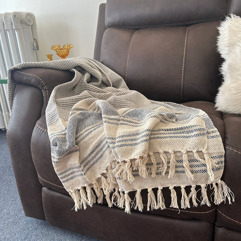 100% Cotton Woven Throw for Just Jill