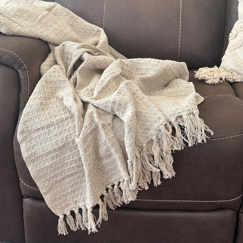 100% Cotton Woven Throw for Just Jill