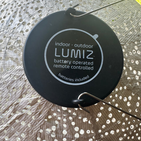 LUMIZ Battery Powered LED Set of 2 Bulb Shaped Lanterns
