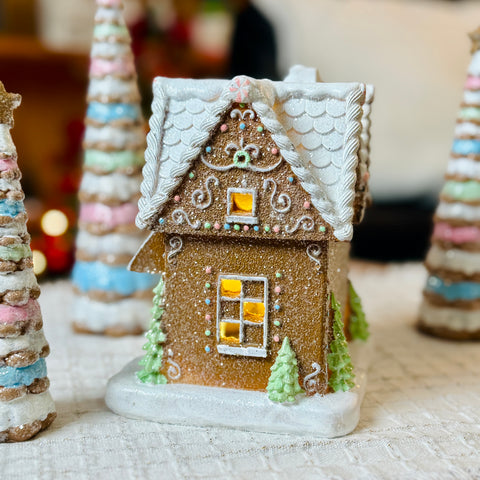 Lighted Gingerbread Bakery House for Just Jill