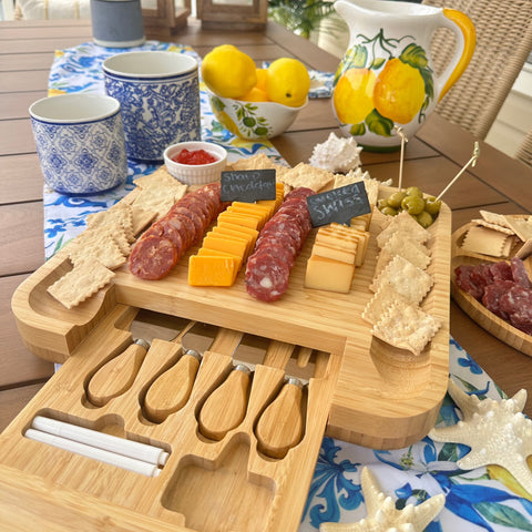 Sergio’s Ultimate Charcuterie Board w/ 10” Round Serving Tray