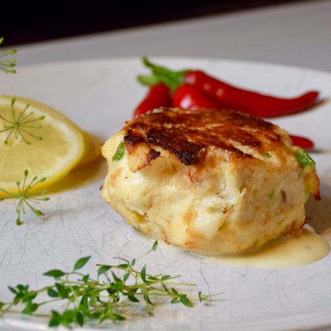 delicious jumbo lump crabcakes available at Just Jill.  Made in the USA gluten free crab cakes.  