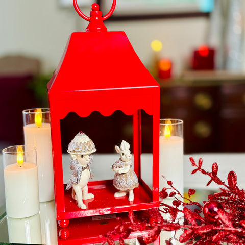 Red Lantern Candle Holder for Just Jill