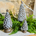 Set of 3 Frosted Pinecone Trees for Just Jill