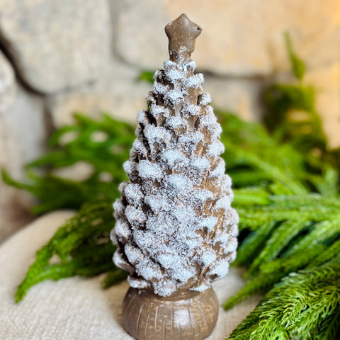 Set of 3 Frosted Pinecone Trees for Just Jill