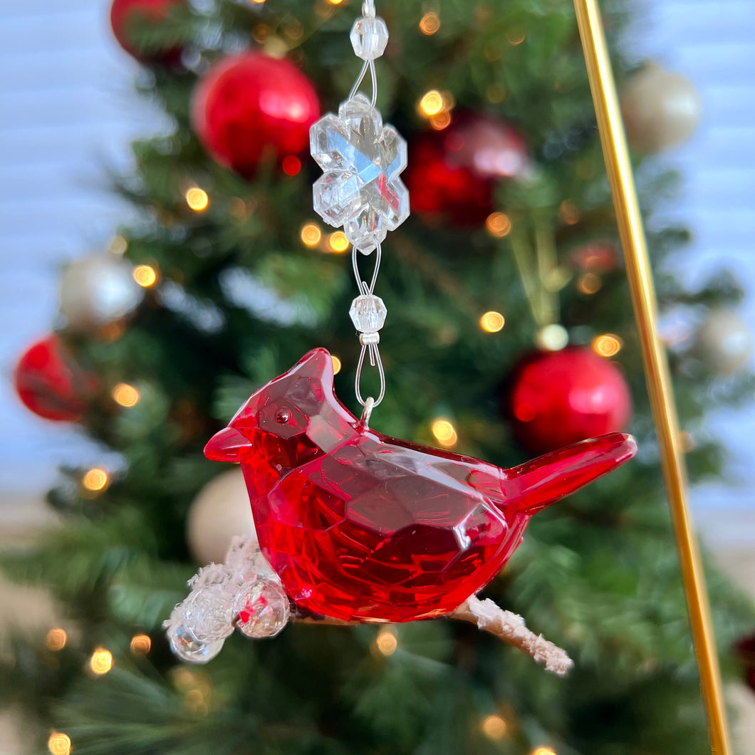 Holiday Snowflake Cardinal Ornaments Set of 2 for Just Jill