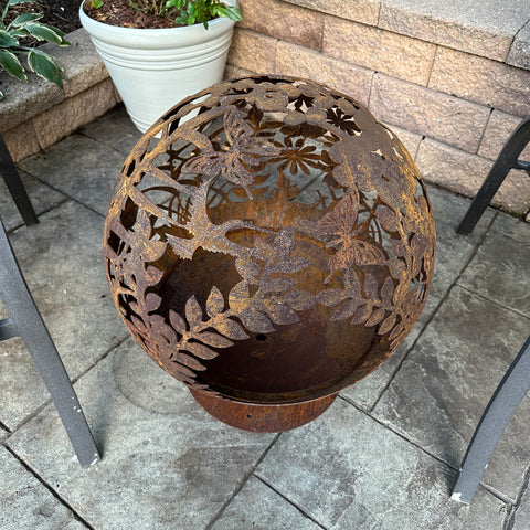 Esschert Designs Extra Large Garden Pattern Fire Sphere