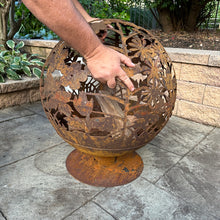 Load image into Gallery viewer, Esschert Designs Extra Large Garden Pattern Fire Sphere
