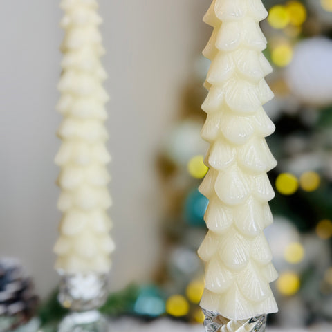 Set of 2 Flameless Christmas Tree Tapered Candles-BOGO OFFER
