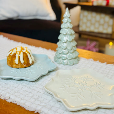 Set of 2 Snowflake Serving Dishes for Just Jill-BOGO Offer