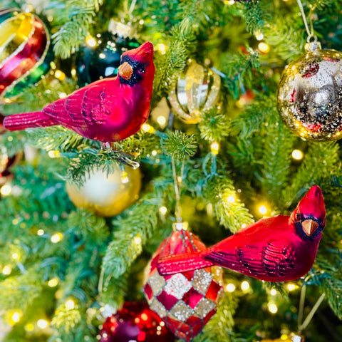 Set of 2 Cardinal Clip-On Ornaments for Just Jill