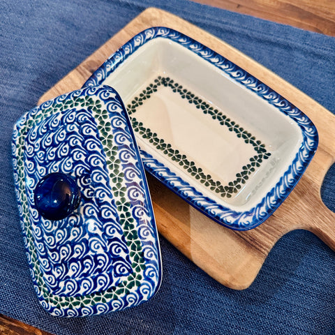 Polish Pottery Covered Butter/Cheese Box