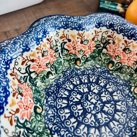 Polish Pottery Signature Flower Shaped Fruit Bowl