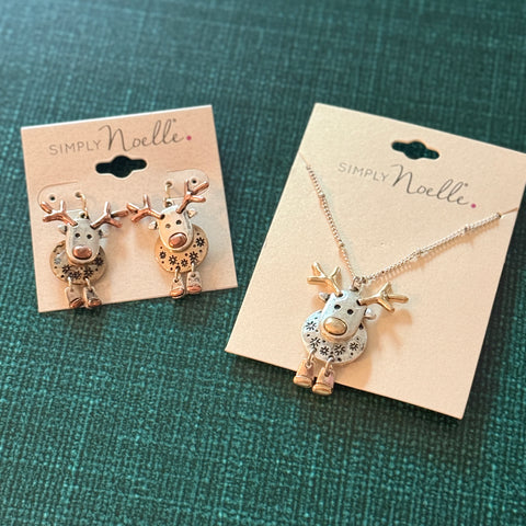 Novelty Holiday Earring and Necklace Set For Just Jill