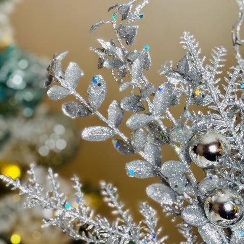 Set of 2 18" Glitter Ball Berry Sprays BOGO OFFER