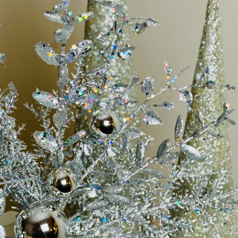 Set of 2 18" Glitter Ball Berry Sprays BOGO OFFER