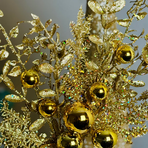 Set of 2 18" Glitter Ball Berry Sprays BOGO OFFER