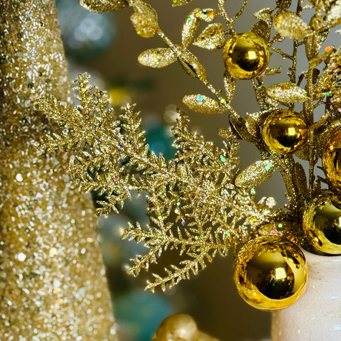 Set of 2 18" Glitter Ball Berry Sprays BOGO OFFER