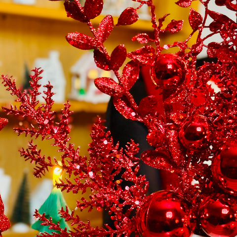 Set of 2 18" Glitter Ball Berry Sprays BOGO OFFER