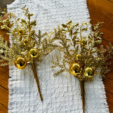 Set of 2 18" Glitter Ball Berry Sprays BOGO OFFER