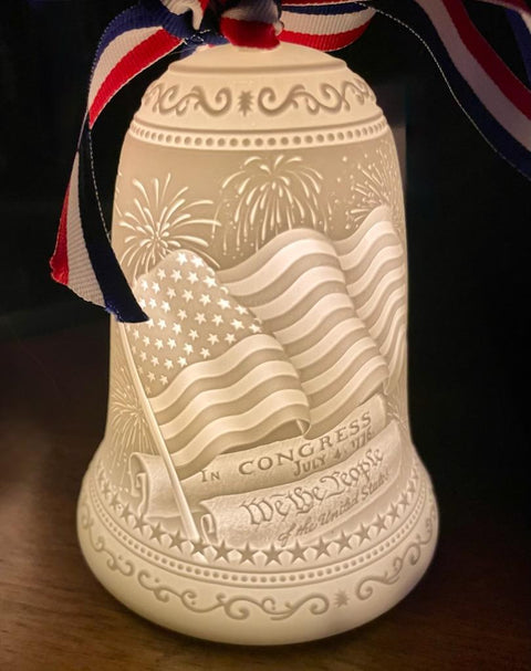 Luumii Lights Porcelain Limited-Edition USA 250th Anniversary Bell