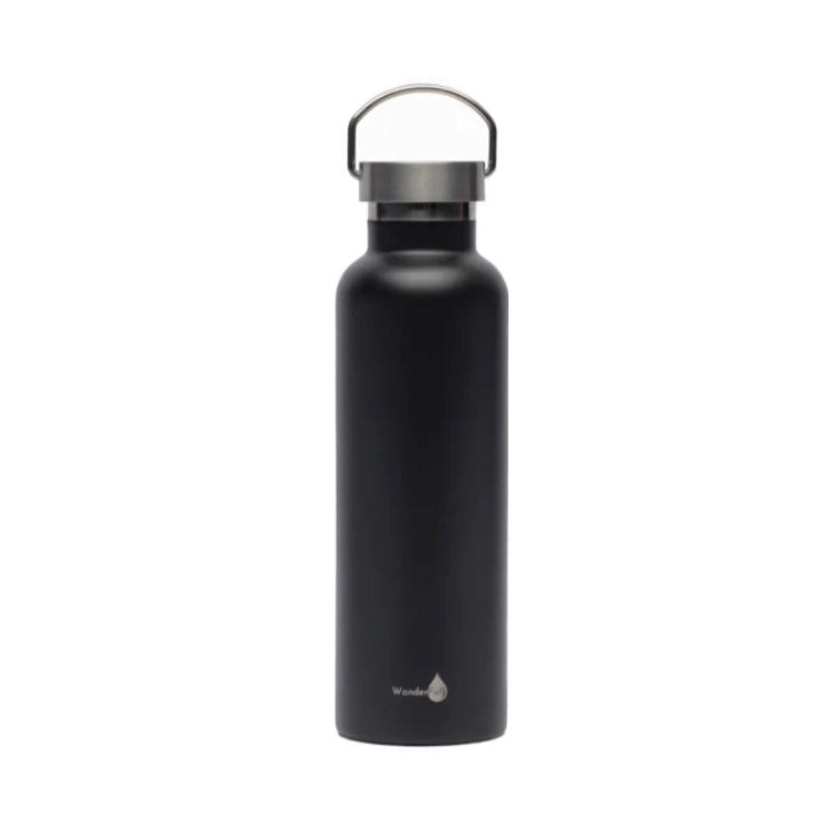 WanderFull Black Stainless Steel Insulated Water Bottle- 24 Oz