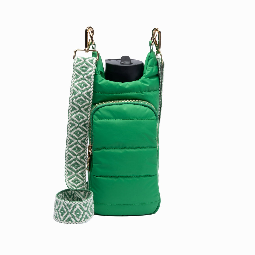 WanderFull HydroBag Kelly Green Crossover Bag with Printed Strap