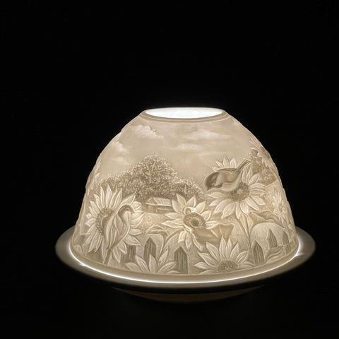 Luumii Lights LED Flower Motif Porcelain Dome