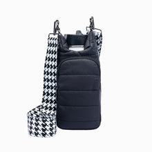 Load image into Gallery viewer, WanderFull HydroBag Black Matte Crossbody with Houndstooth Strap
