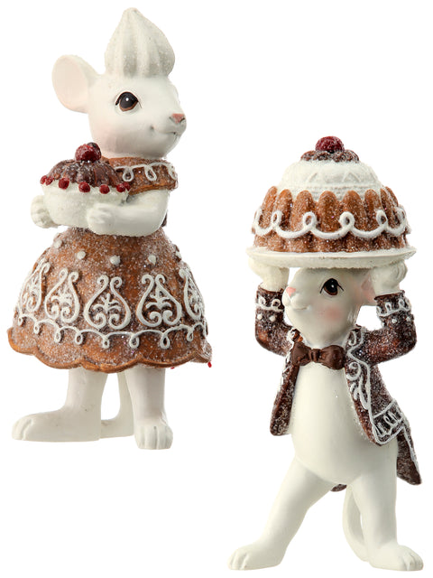 Set of 2 Gingerbread Mice for Just Jill