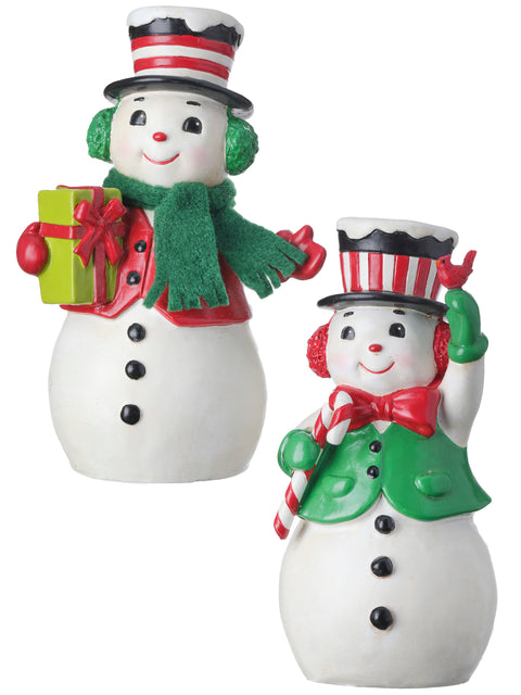 Set of 2 Jolly Vintage Snowmen for Just Jill