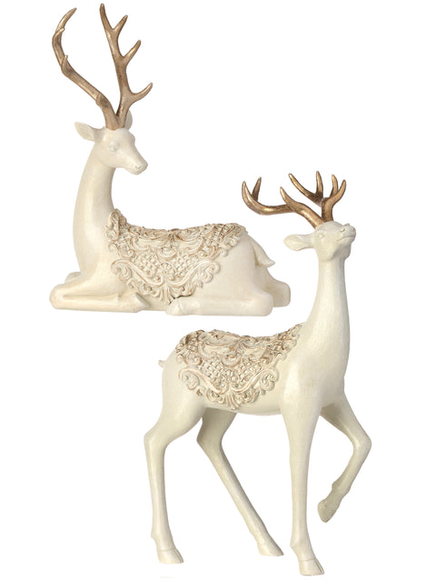 Set of 2 Reindeer with Scroll Saddle for Just Jill